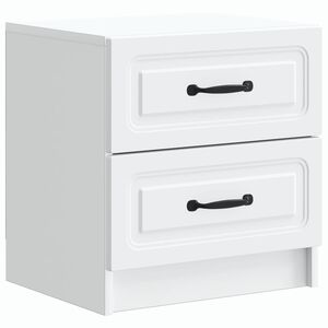vidaXL Nachttisch Wei&szlig; 43 x 34,5 x 44,5 cm Holzwerkstoff