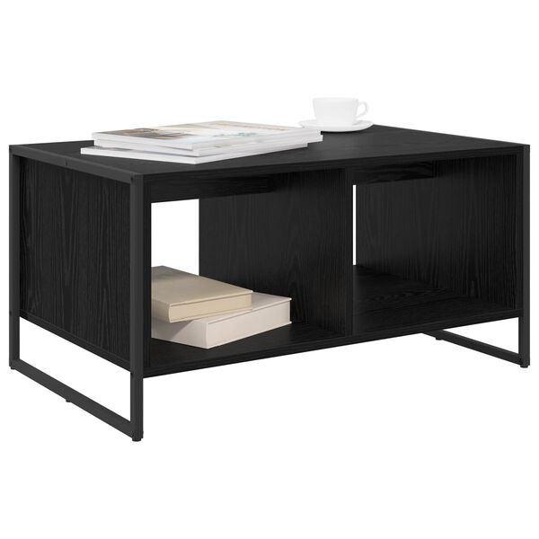 vidaXL Couchtisch Schwarz Eichen-Optik 80 x 50 x 40 cm Holzwerkstoff