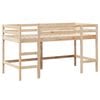 vidaXL Hochbett mit Leiter und Dach 90x200 cm Massivholz Kiefer