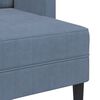 vidaXL 2-Sitzer-Sofa mit Chaiselongue L-Form Blau 125 cm Leinen