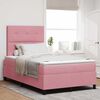 vidaXL LED Boxspringbett mit Matratze Rosa 120 x 200 cm Samt