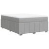 vidaXL Boxspringbett mit Matratze Hellgrau 140x190 cm Stoff