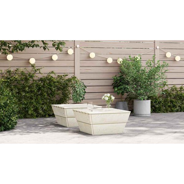 vidaXL Gartentische 2 Stk. 60x60x30 cm Imprägniertes Fichtenholz