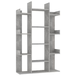 vidaXL B&uuml;cherregal Betongrau 86x25,5x140 cm Holzwerkstoff