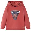 vidaXL Kinder-Kapuzenpullover Dunkelrot 128