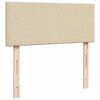 vidaXL Boxspringbett mit Matratze Creme 120x190 cm Stoff