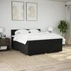vidaXL Boxspringbett mit Matratze Schwarz 180x200 cm Stoff