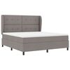 vidaXL Boxspringbett mit Matratze Taupe 180 x 200 cm Stoff