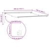 vidaXL Einziehbare Markise Hellgrau 300 x 250 cm Aluminium und Stoff
