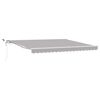 vidaXL Einziehbare Markise Hellgrau 400 x 300 cm Polyester und Metall