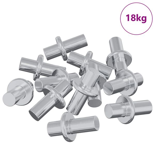 vidaXL Regalstecker 4500 pcs Silber 8,6 x 8,6 x 14,6 mm Stahl