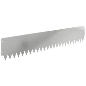 vidaXL Rasenkante 10 stk. 103 x 20 cm Stahl Silber