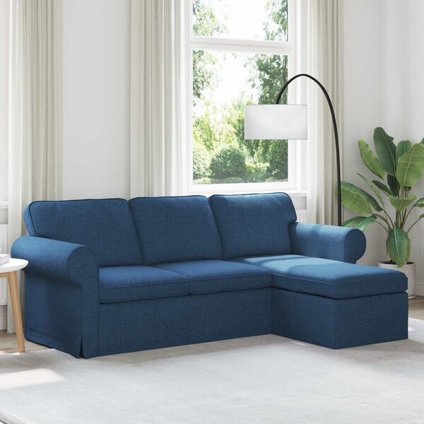 vidaXL Sofa 180cm Blau Metall