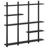 vidaXL Wandregal Schwarz Eichen-Optik 102 x 13,5 x 102,5 cm