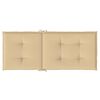 vidaXL Hochlehner-Auflagen 2 Stk. Melange Beige 120x50x4 cm Stoff