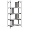 vidaXL B&uuml;cherregal 5 B&ouml;den Grau Sonoma 76x32x158 cm Holzwerkstoff