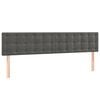 vidaXL Kopfteile Dunkelgrau 180x5x78/88 cm Samt