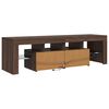 vidaXL TV-Schrank mit LED-Leuchten Braun Eichen-Optik 140x36,5x40 cm