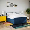 vidaXL Boxspringbett mit Matratze Blau 140x190 cm Stoff