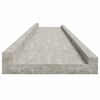 vidaXL Wandregale 2 Stk. Betongrau 115x9x3 cm