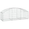 vidaXL Gabione mit Hochbogen 150x50x40/60 cm Verzinktes Eisen