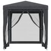 vidaXL Partyzelt mit 4 Mesh-Seitenwänden Anthrazit 2x2 m HDPE