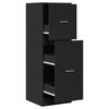 vidaXL Apothekerschrank Schwarz 40x41x118 cm Holzwerkstoff
