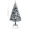 vidaXL Künstlicher Weihnachtsbaum mit Schnee Grün 120 cm PVC