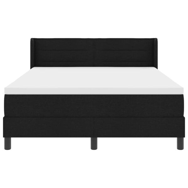 vidaXL Boxspringbett mit Matratze Schwarz 200 x 160 cm Stoff
