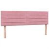 vidaXL Boxspringbett mit Matratze & LED Rosa 140x220 cm Samt