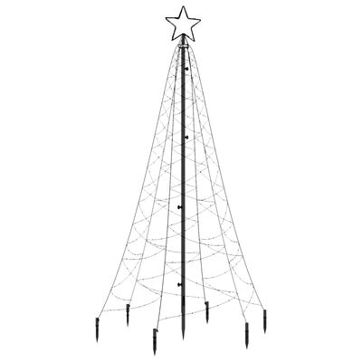vidaXL LED-Weihnachtsbaum mit Erdnägeln Warmweiß 200 LEDs 180 cm