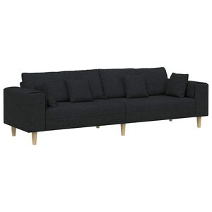 vidaXL Sofa Schwarz 250 x 77 x 76 cm Stoff