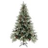 vidaXL Weihnachtsbaum mit Beleuchtung und Kiefernzapfen 120 cm PVC&PE