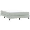 vidaXL Boxspringbett ohne Matratze Hellgrau 140x210 cm Samt