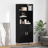 vidaXL Highboard Schwarz Eichen-Optik 69,5 x 32,5 x 180 cm