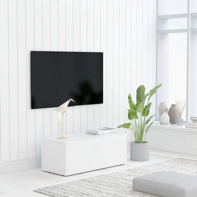 vidaXL TV-Schrank Weiß 80x34x30 cm Holzwerkstoff