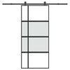 vidaXL Schiebet&uuml;r mit Beschlag 90x205 cm Hartglas und Aluminium