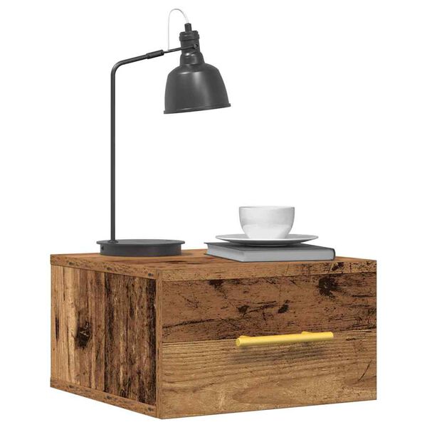 vidaXL Nachttisch 2 pcs Altholz 35 x 35 x 20 cm Holzwerkstoff