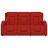 vidaXL 3-Sitzer Massagesessel mit Getränkehalter Weinrot Kunstleder