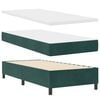 vidaXL Boxspringbett mit Matratze Dunkelgr&uuml;n 90 x 200 cm Samt