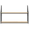 vidaXL Wandregal 2 F&auml;cher Sonoma-Eiche 80x21x51 cm Holzwerkstoff