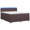 vidaXL Boxspringbett mit Matratze und LED Dunkelbraun 180 x 200 cm