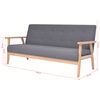 vidaXL Sofa-Set 2-tlg. Stoff Dunkelgrau