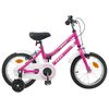 vidaXL Kinderfahrrad 14 Zoll f&uuml;r 3-5 Jahre alt Pink Wei&szlig;