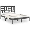 vidaXL Massivholzbett Grau 120x190 cm