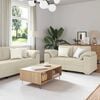 vidaXL Sofa 2 pcs Taupe 219 x 80 x 82 cm Stoff