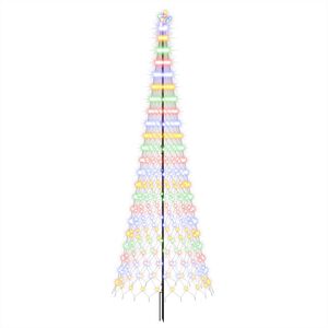 vidaXL LED-Weihnachtsbaum 400 cm 450 LEDs Mehrfarbig Eisen Schwarz