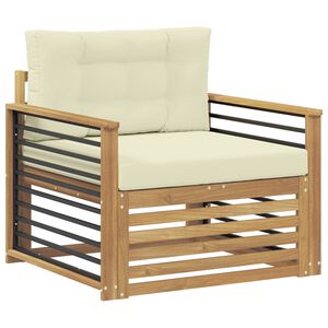 vidaXL Outdoor-Sofa Polyester Wei&szlig;