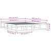 vidaXL Massivholzbett Grau 135x190 cm