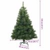 vidaXL K&uuml;nstlicher klappbarer Weihnachtsbaum Gr&uuml;n 120 cm PVC, Stahl